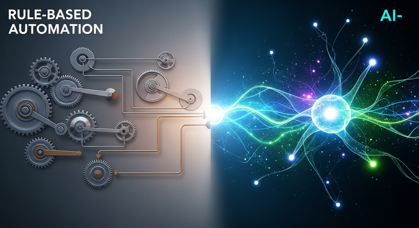 The Difference Between Rule-Based and AI-Powered Automation